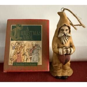 Vintage (?) Santa Ornament and Mini Book